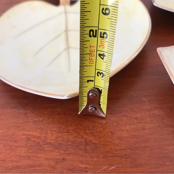 Vintage nasco silver luster ware leaf plates - set of 4 - Picture 6 of 7